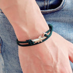 Green Shark Rope Bracelet