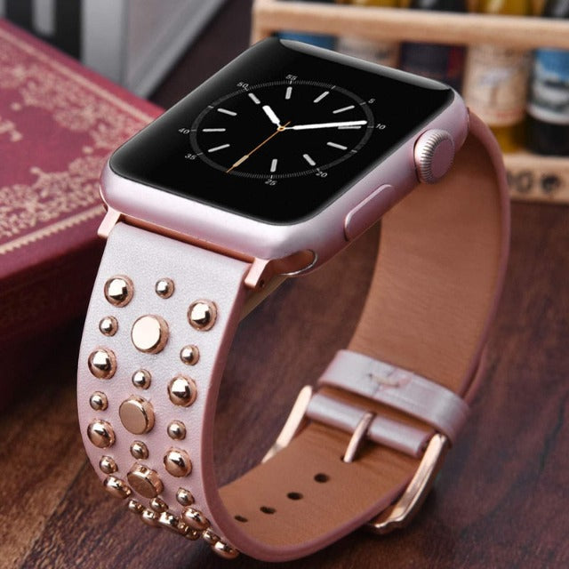 Leather Rivet Bracelet for Apple Watch