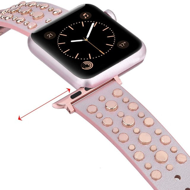 Rivet Leather Band for Apple Watch