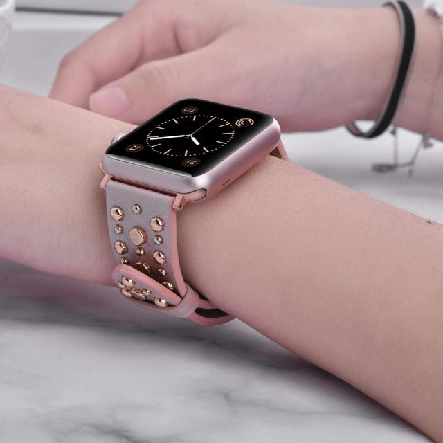 Rivet Leather Band for Apple Watch