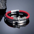 Triple Anchor Red Bracelet