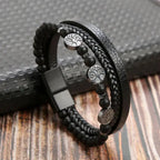 Leather Bracelet Tree of Life Beads Men style 2