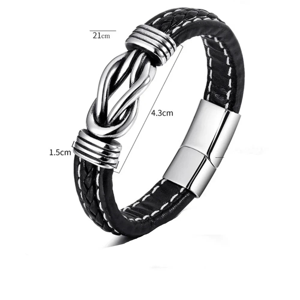Men’s leather bracelet with knot
