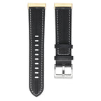 Leather watch band for Fitbit Versa 3, Versa 4, Sense 1 and Sense 2 black