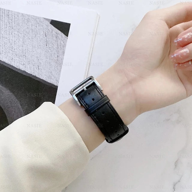 Leather Band for Fitbit Versa 3 Versa 4 Sense 2 Watch