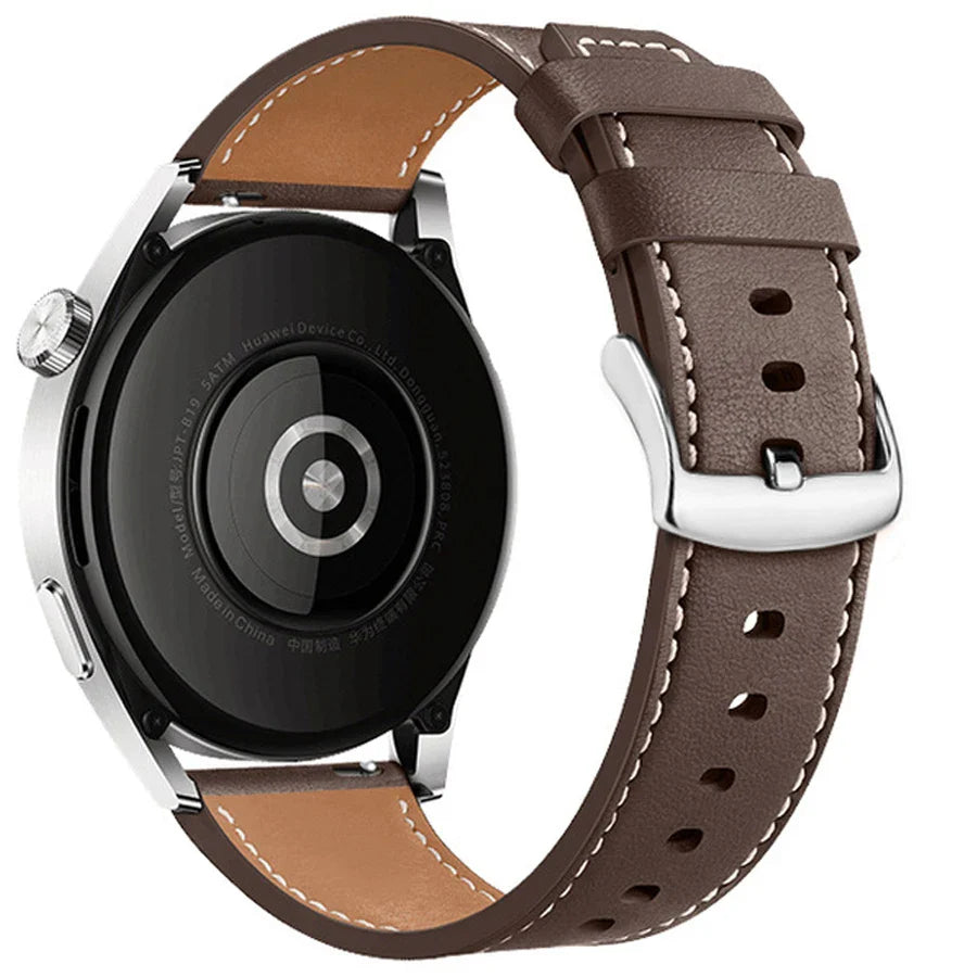 Brown Leather Strap Smartwatch Google Pixel Watch 1 & 2