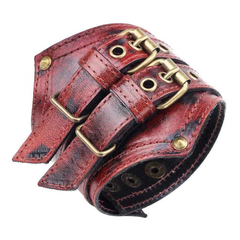 Red Viking Celtic Runes Bracelet