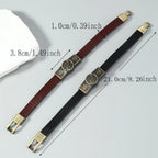 Yin Yang Leather Bracelet