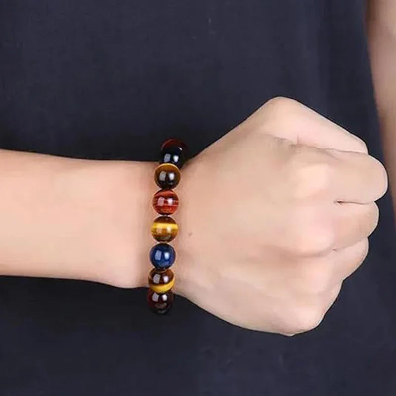 Tiger Eye, Bull Eye & Hawk Eye Bracelet 
