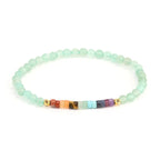 Natural Stone Bracelet 7 Chakras Green Aventurine