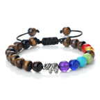 Natural Stone and Elephant 7 Chakras Bracelet 9