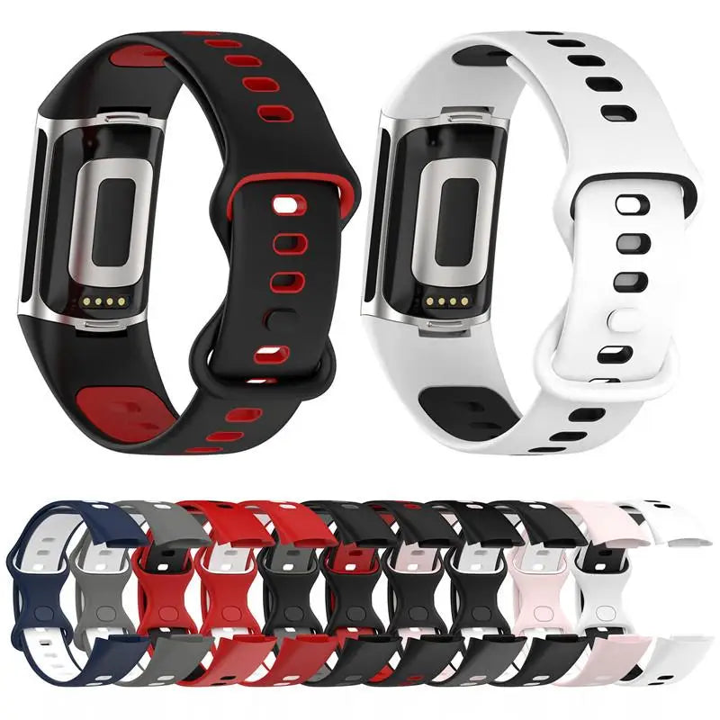 Silicone watch band for Fitbit Charge 5, Charge 6