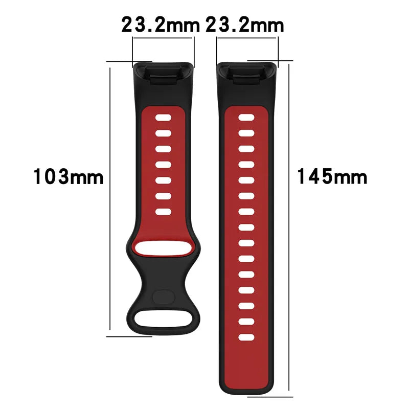 Silicone watch band for Fitbit Charge 5, Charge 6