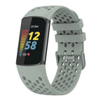 Silicone watch band for Fitbit Charge 5, Charge 6 gray