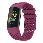 Silicone watch band for Fitbit Charge 5, Charge 6 purple