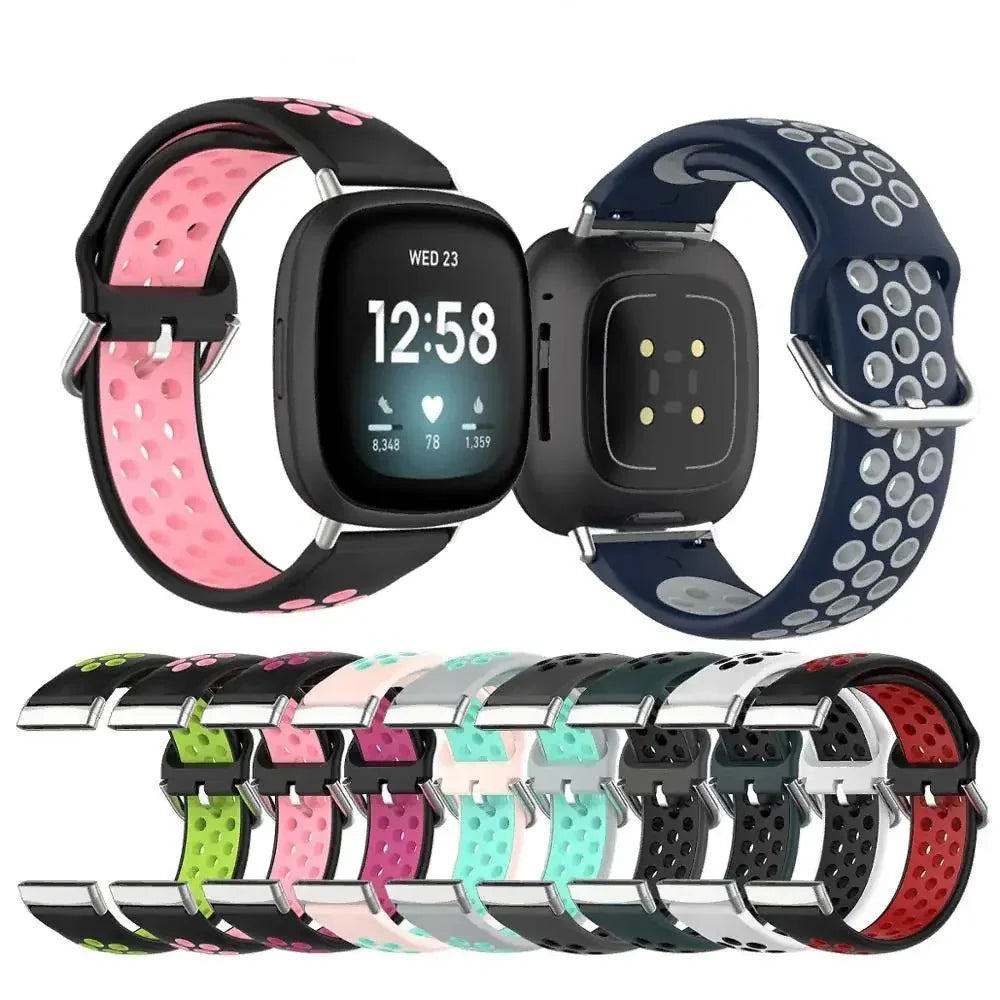 Silicone watch band for Fitbit Versa 3, Versa 4, Sense 1 and Sense 2 