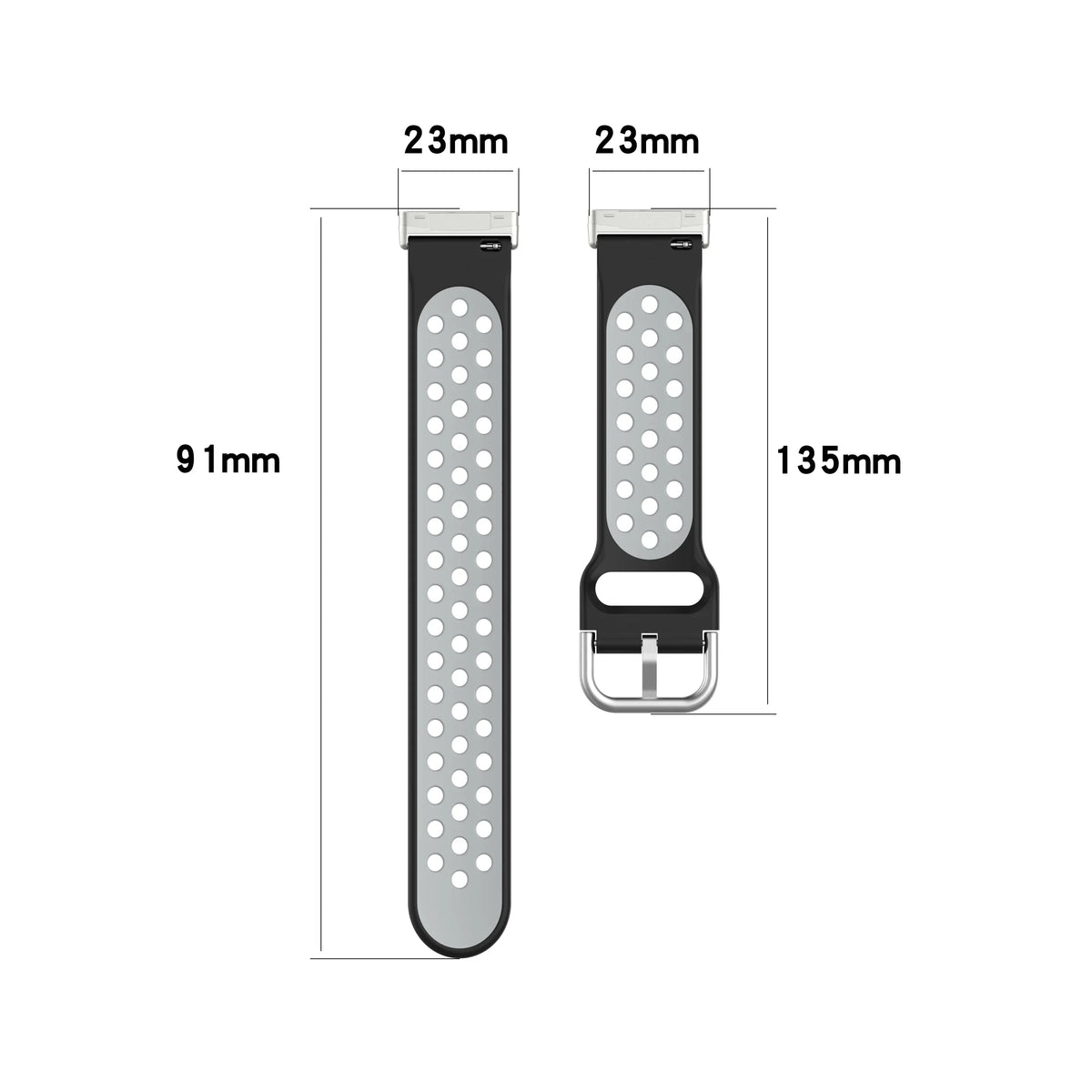 Silicone watch band for Fitbit Versa 3, Versa 4, Sense 1 and Sense 2 