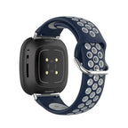 Silicone watch band for Fitbit Versa 3, Versa 4, Sense 1 and Sense 2 in blue and gray