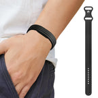 Black silicone watch band for Google Fitbit Air watch