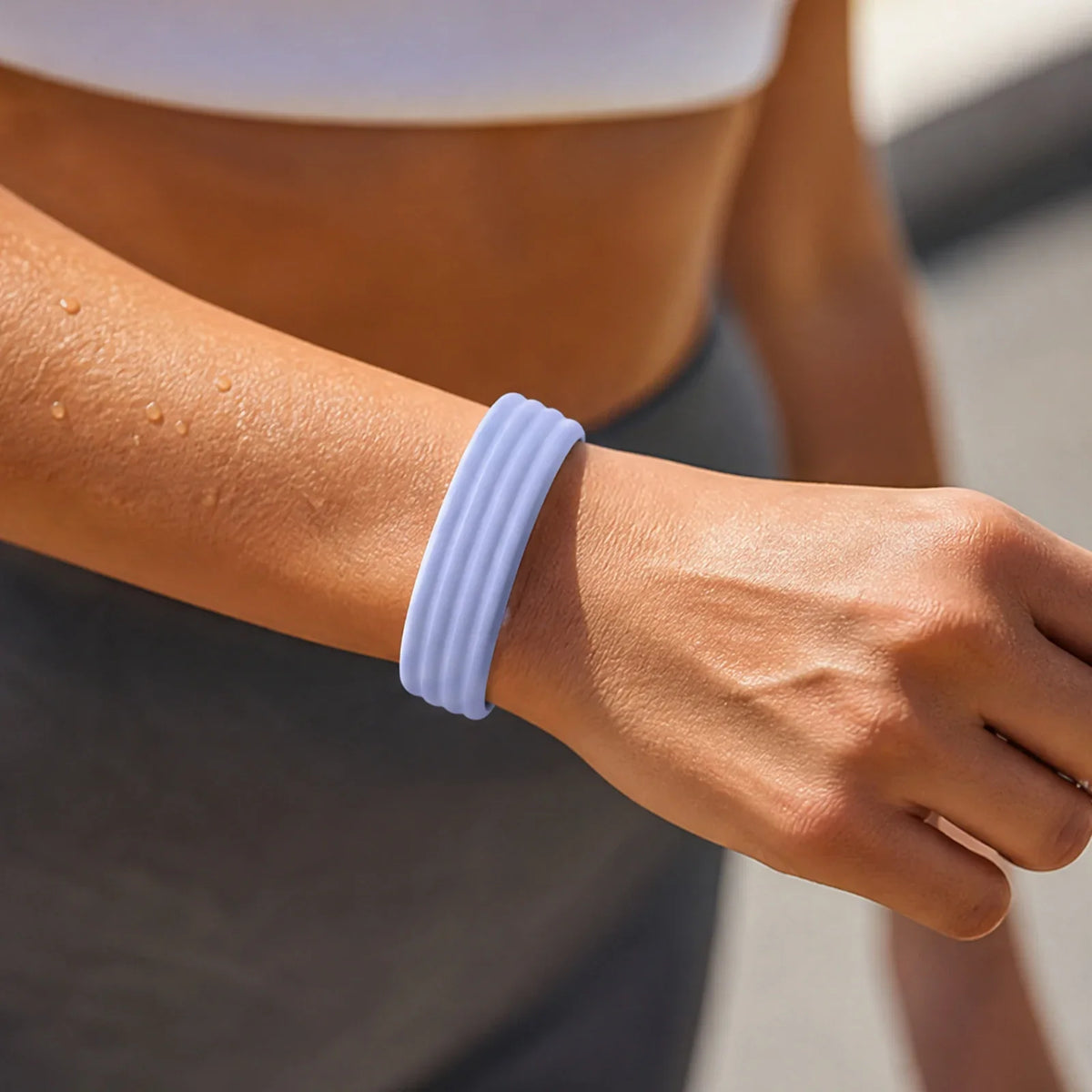 Blue silicone watch band for Google Fitbit Air watch