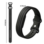 Black silicone watch band for Google Fitbit Air watch