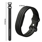 Black silicone watch band for Google Fitbit Air watch