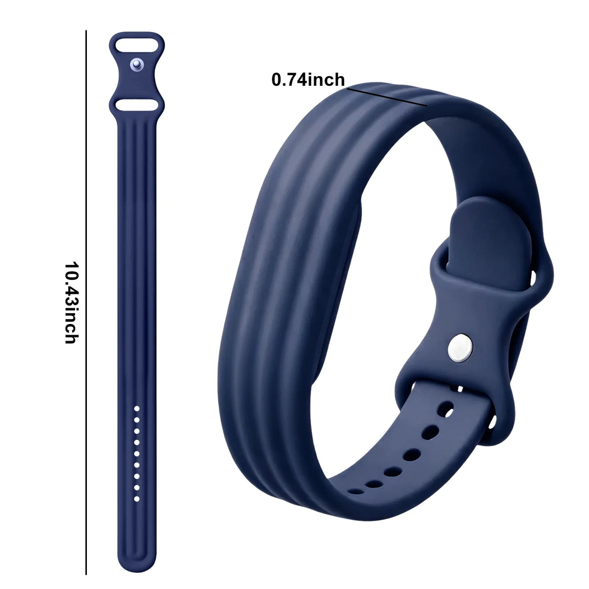 Navy blue silicone watch band for Google Fitbit Air watch