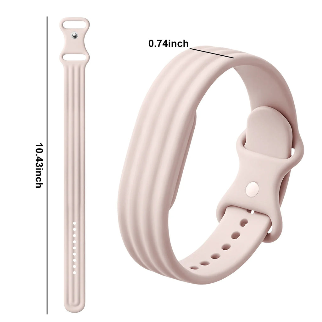 Pink silicone watch band for Google Fitbit Air watch