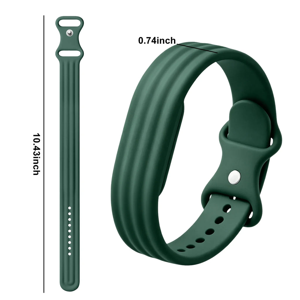 Green silicone watch band for Google Fitbit Air watch
