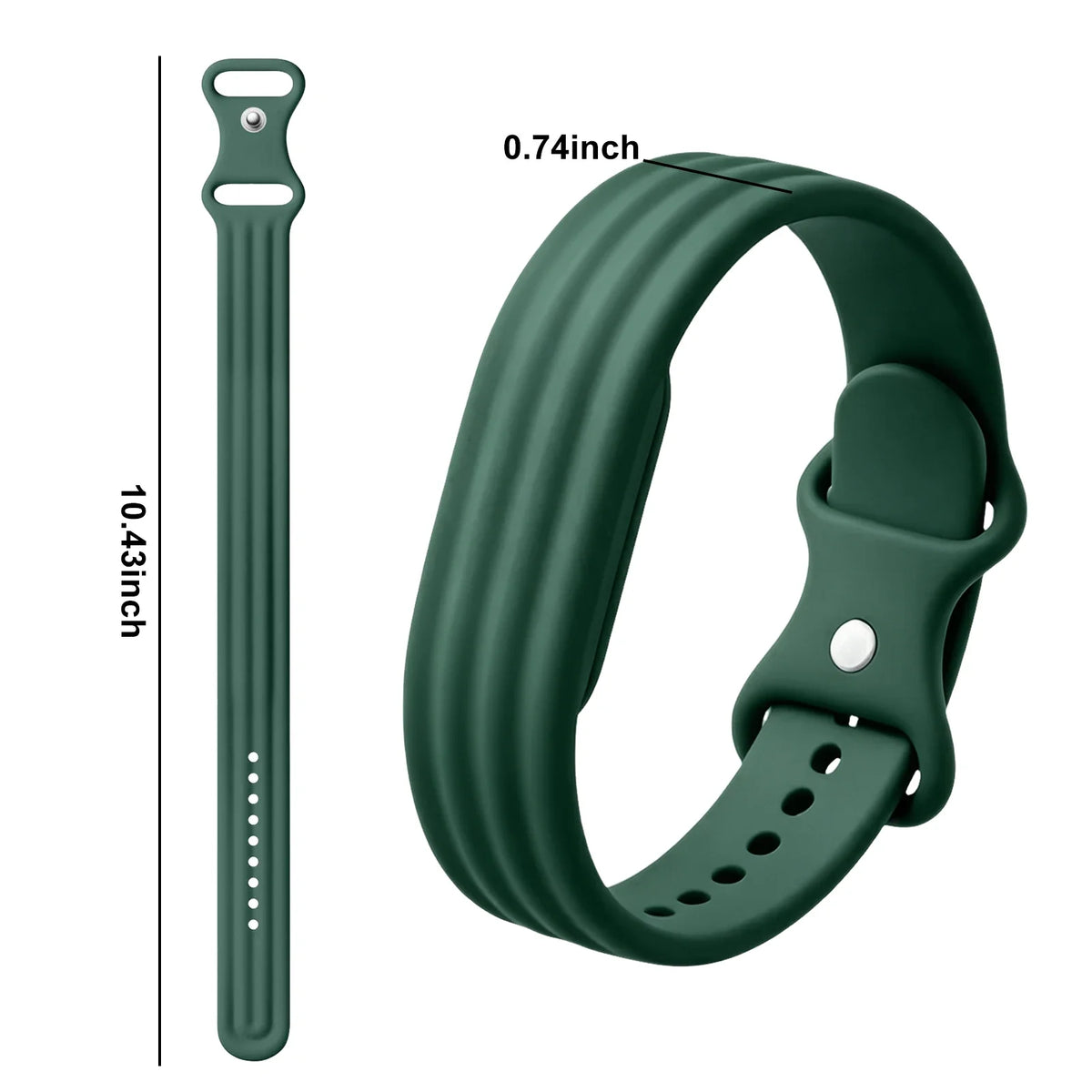 Green silicone watch band for Google Fitbit Air watch