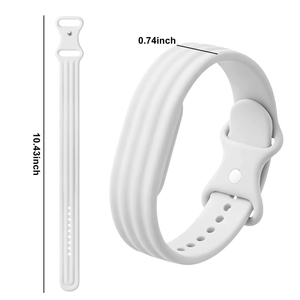 White silicone watch band for Google Fitbit Air watch