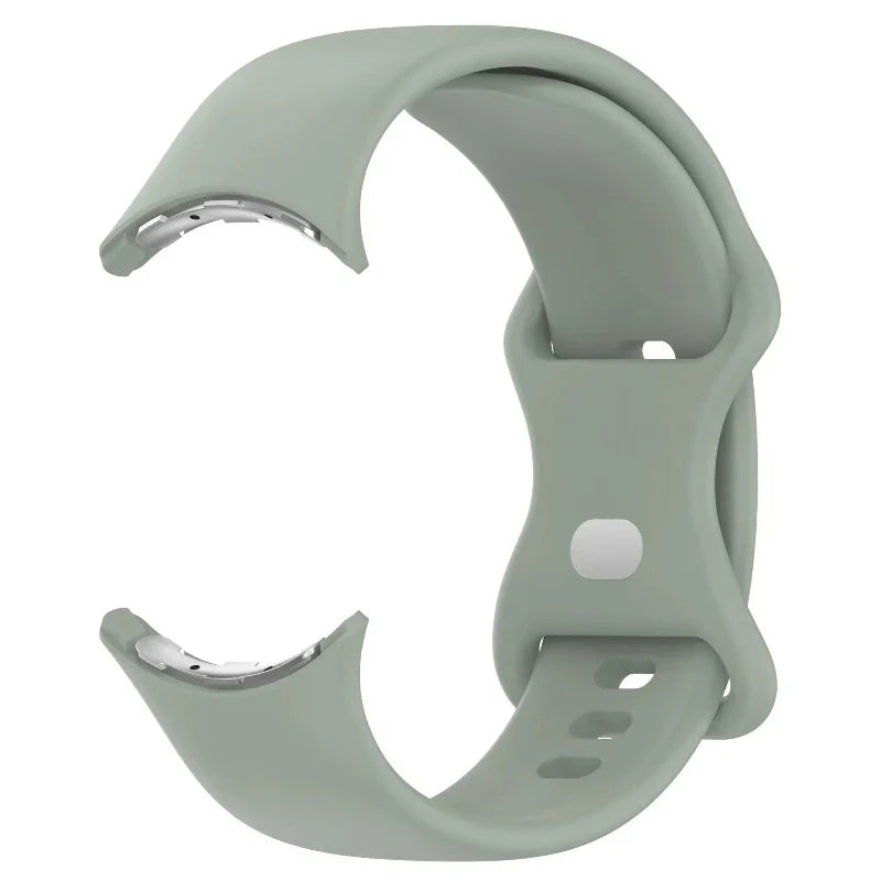 Silicone Strap Smartwatch Google Pixel Watch 1 & 2 gray green