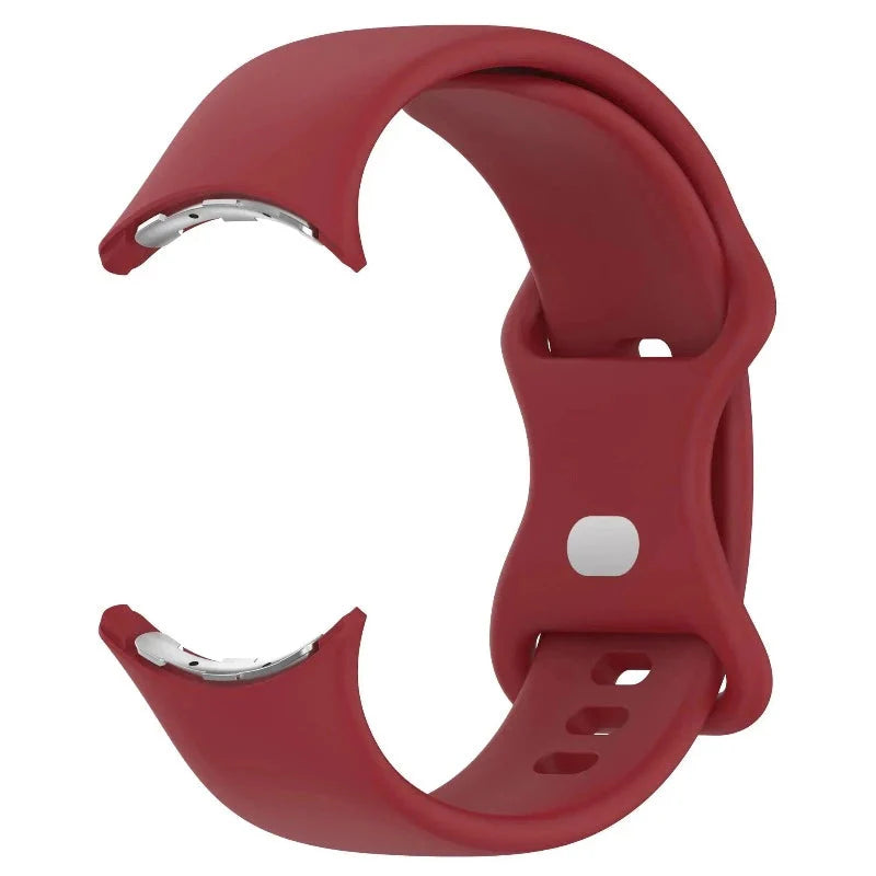 Silicone Strap Smartwatch Google Pixel Watch 1 & 2 burgundy