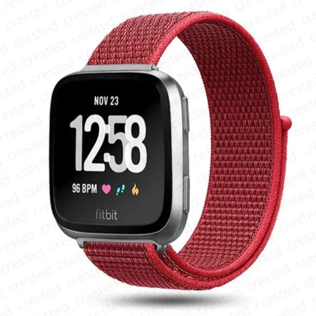 Fabric Watch Strap Fitbit Versa 3 Versa 4 Sense 2 Red