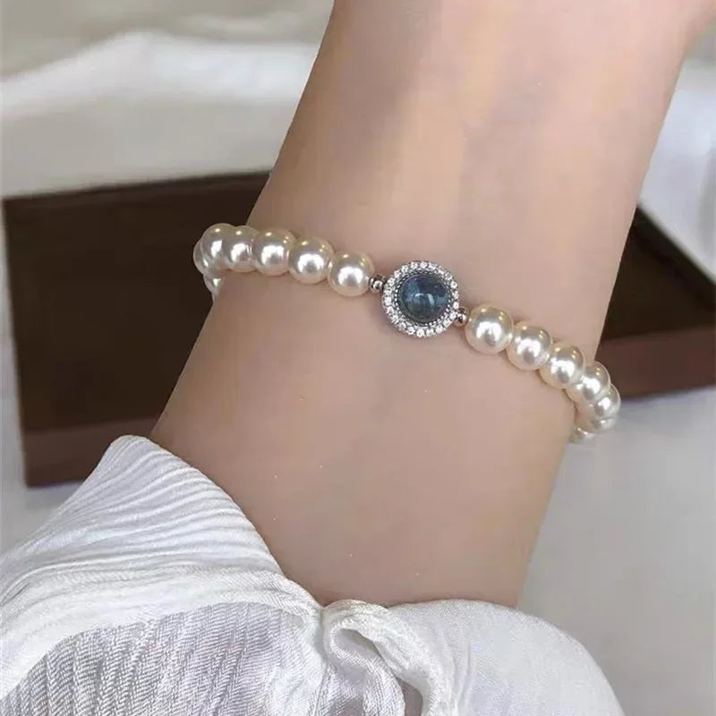 Elegant Pearl Chain Bracelet