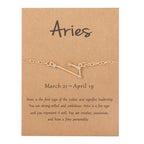 Women's Zodiac Sign Bracelet 12 Constellations Aries