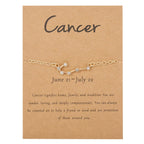 Women's Zodiac Sign Bracelet 12 Constellations Cancer