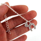 Horseshoe Gourmette Bracelet Lucky Charm silver