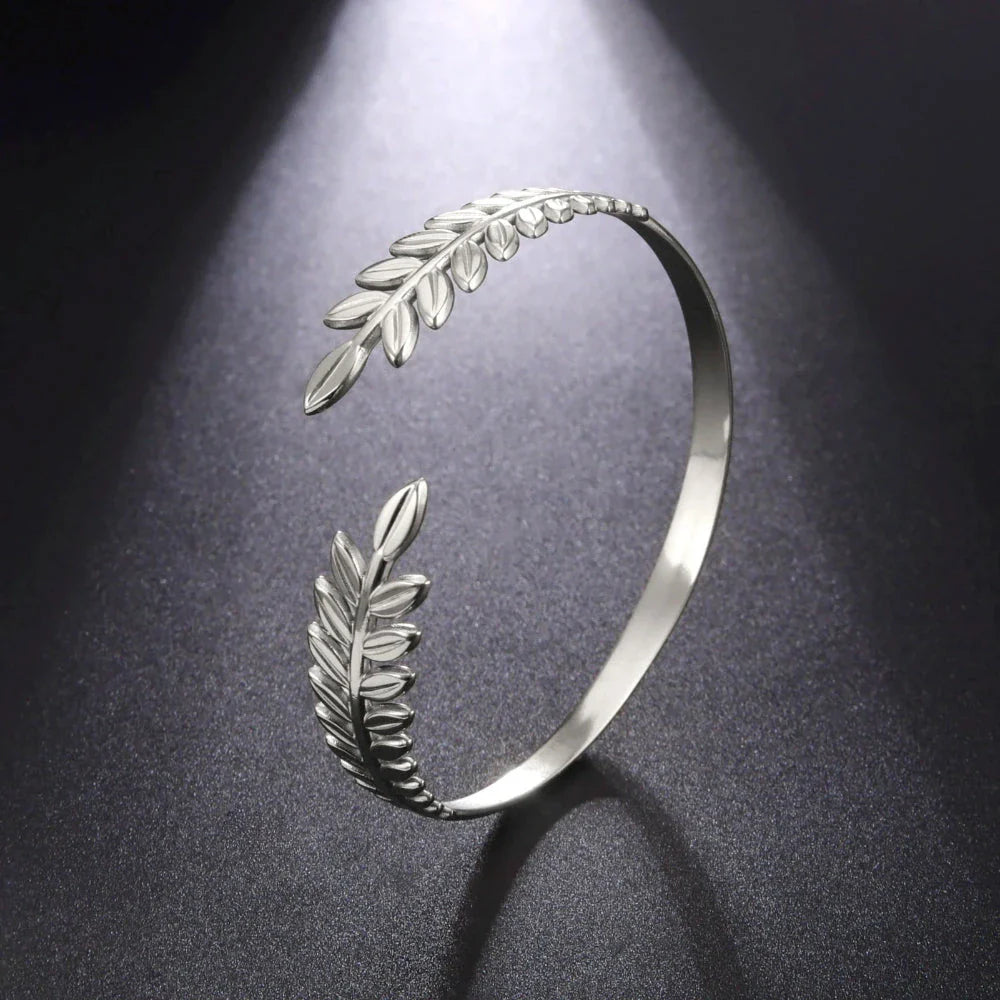 Silver Laurel Leaf Bracelet