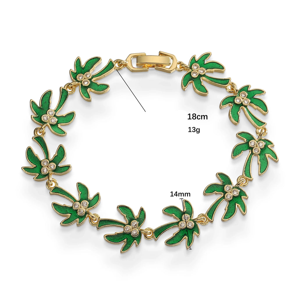 Green palm leaf bracelet