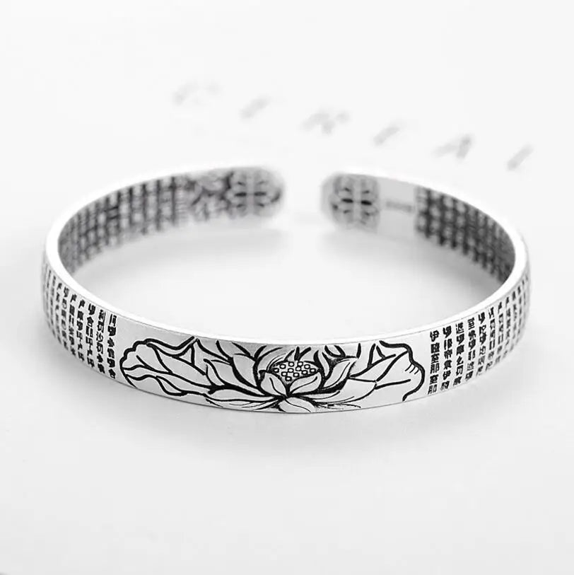 Buddhist Lotus Flower Bracelet for Women