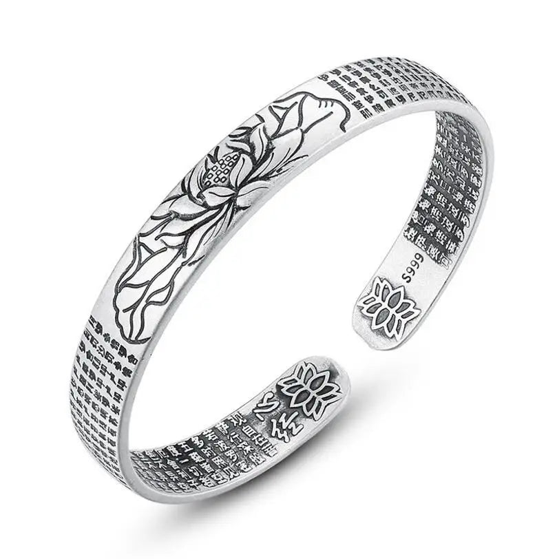 Buddhist Lotus Flower Bracelet for Women