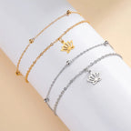 Lotus Flower Bracelet Women's Gold Chain