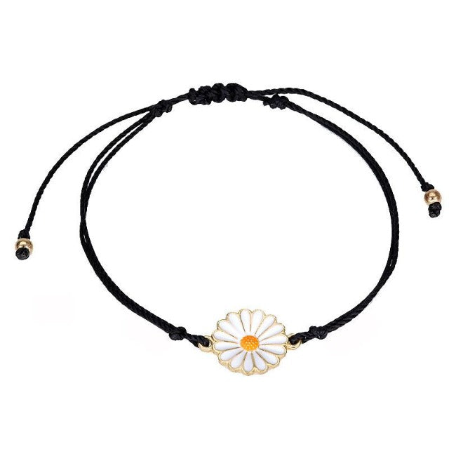 Black Sun Flower Bracelet