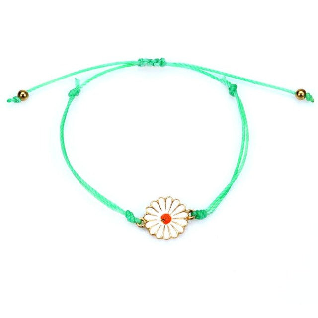 Green Sun Flower Bracelet