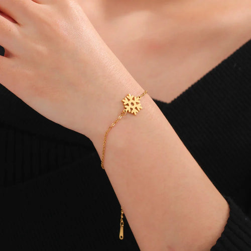 Gold Snowflake Bracelet