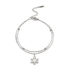 Winter Snowflake Chain Bracelet silver