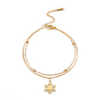 Winter Snowflake Chain Bracelet gold