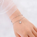 Winter Snowflake Chain Bracelet silver
