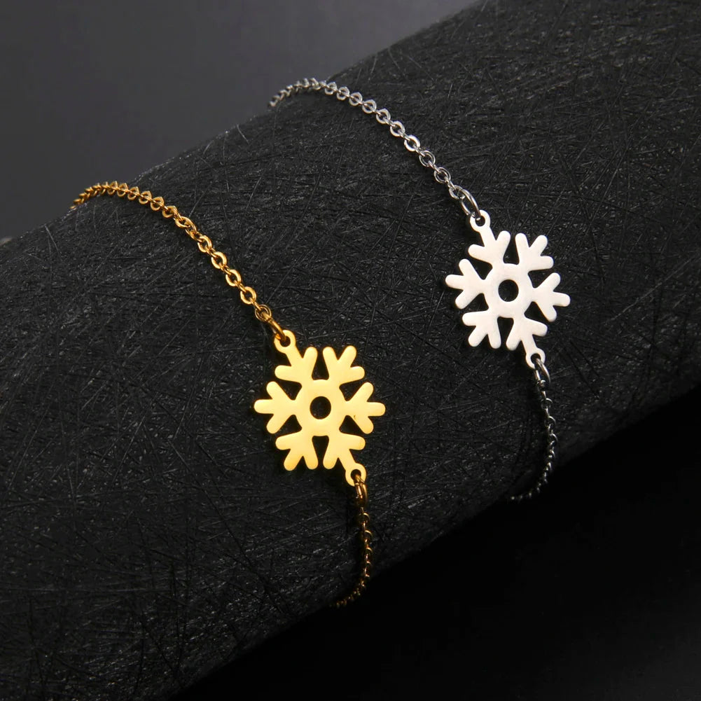 Gold Snowflake Bracelet